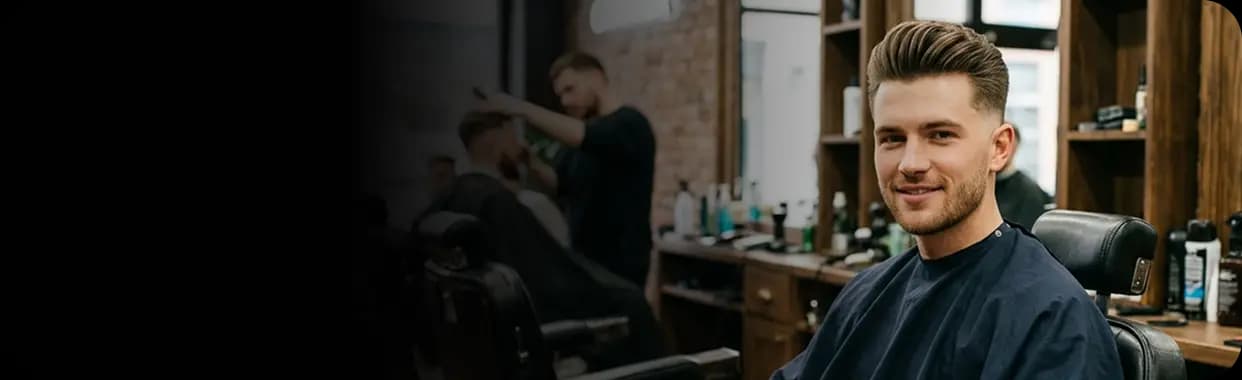 Client satisfait dans un salon Le Barbu Sportif